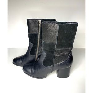 Born Hayley Black Patchwork Boots